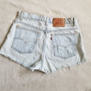 Vintage 1994 LEVI'S 550 High Waist Distressed Cutoff Shorts Size 29